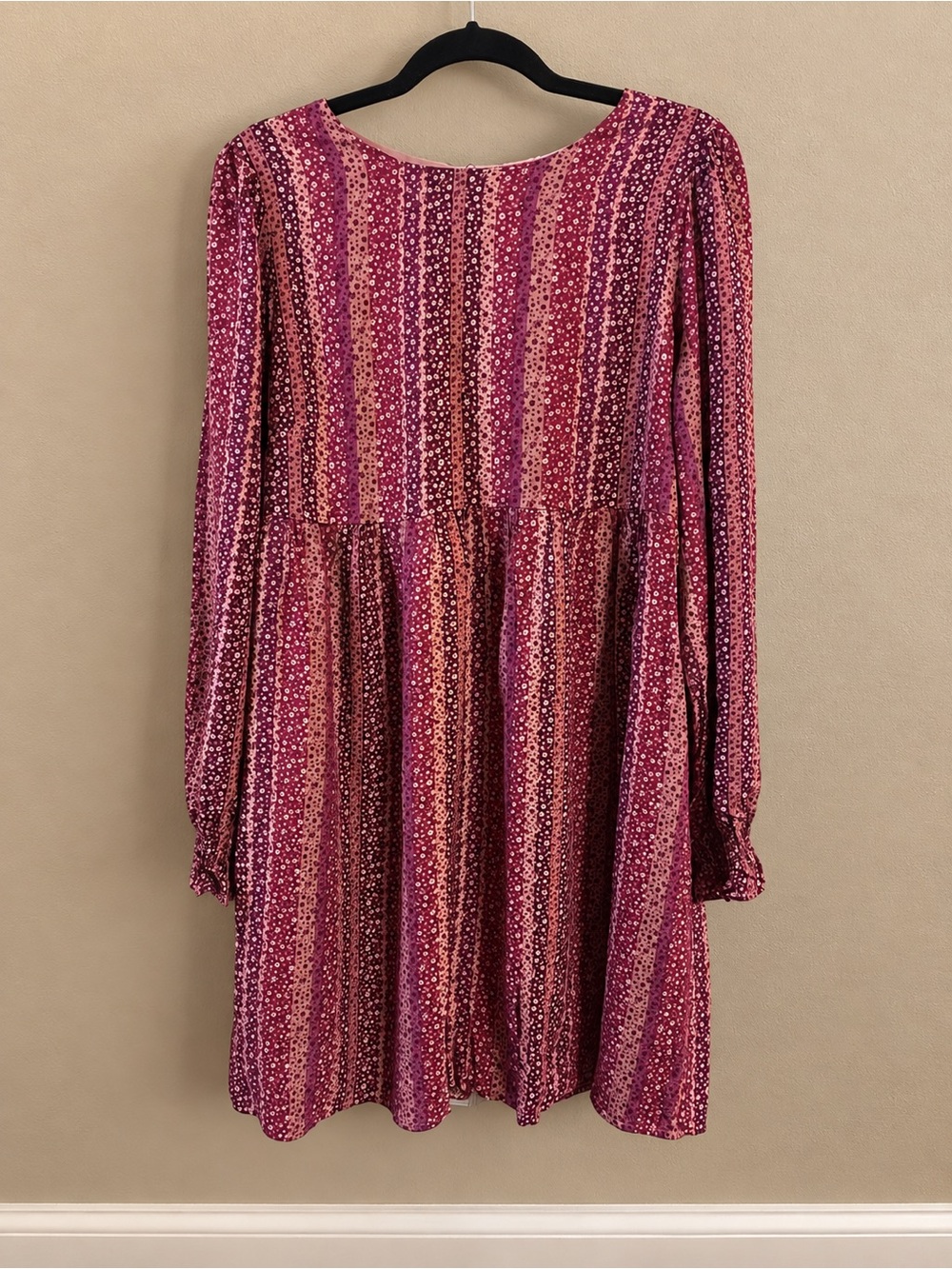 ANDREE BY UNIT Pink Multi-Stripe Long-Sleeve A-Line Dress